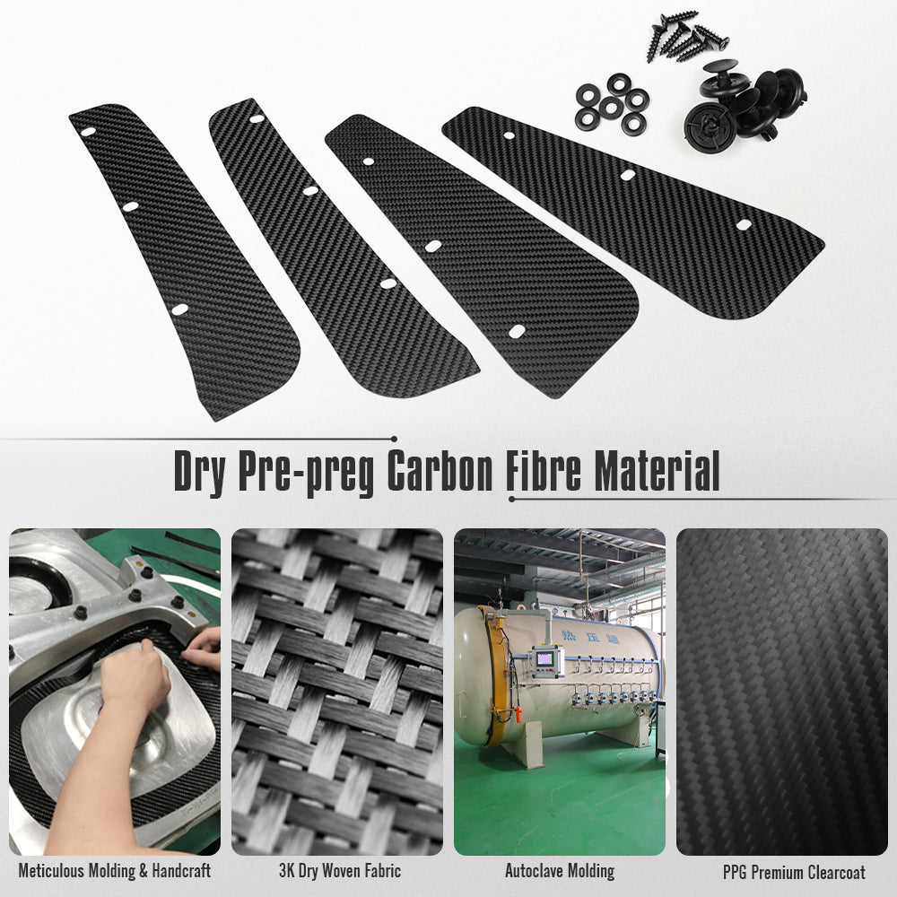 Dry Carbon Fiber Mud Flaps for Toyota GR Yaris Hatchback RS RZ 2025 2026, Mudguard Fender, Front Rear Wheel Splash Guard
