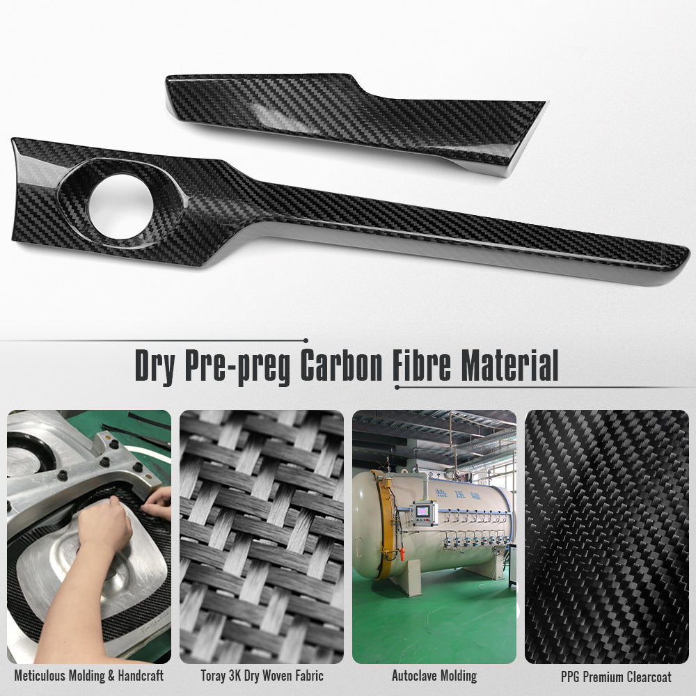 Dry Carbon Fiber Dashboard Engine Start Button Panel Trim For Corvette C8 Z06 ZR1 2026+