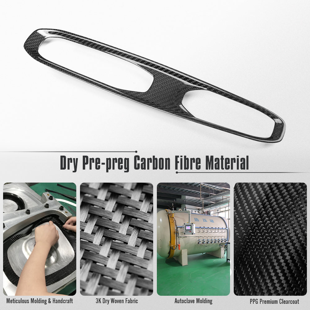Pregreg Carbon Fiber Gear Shift Button Cover for Corvette C8 Coupe HTC Z06 ZR1 2026+ Center Console Trim