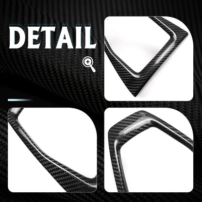 Dry Carbon Fiber MT Gear Shift Cover Frame Trim Ford Mustang S650 Dark Hose GT 2024 2025 2026