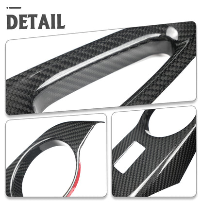Dry Carbon Fiber 4PCS Window Lift Switch Panel Cover Trim For Toyota GR Corolla GZEA14 2023 2024 2025 2026