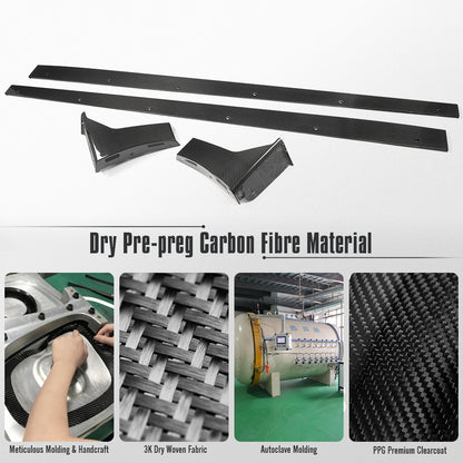 Real Carbon Fiber Side Skirts For Acura Integra Type S 2023 2024 2025, Car Rocker Panels, Exterior Trim