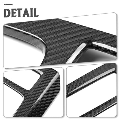 Dry Carbon Fiber Gear Shift Panel Cover Trim For Honda Civic Type R FL5 2023 2024 2025 2026, Center Console Shift Overlay