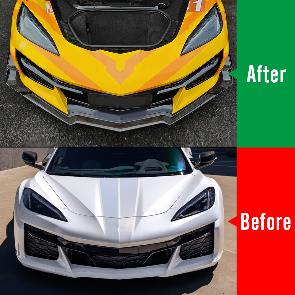 Front Lip for Corvette C8 Z06 E-Ray 2023+ Dry Carbon Fiber Front Splitter Replacement