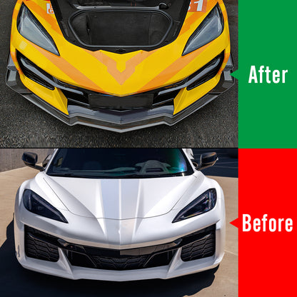 Front Lip for Corvette C8 Z06 E-Ray 2023+ Dry Carbon Fiber Front Splitter Replacement