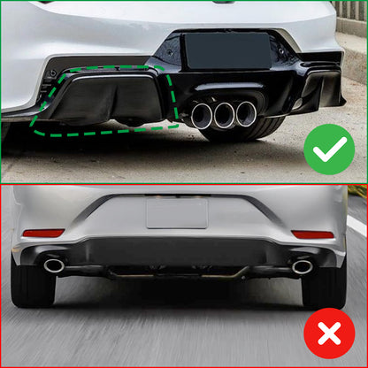 Pre-Preg Dry Carbon Fiber Rear Diffuser Fin Extension Kit for Acura Integra Type S DE5 2023 2024 2025 2026