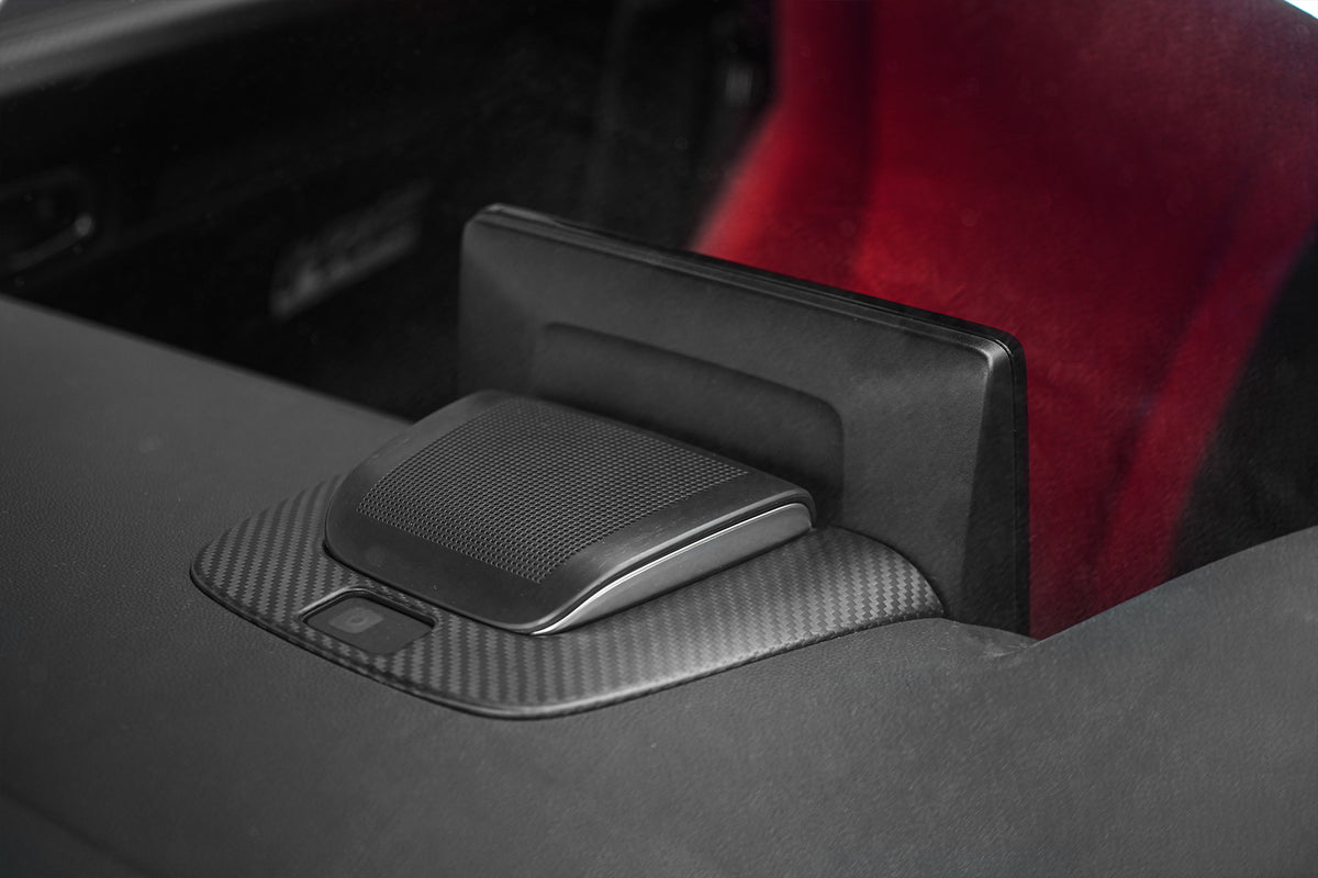for Civic Type R FL5 2023-2026 Dry Carbon Fiber Navigation Screen Back Trim & Speaker Sound Surround Cover