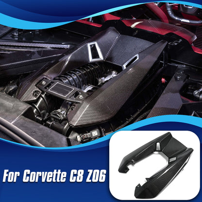 For Chevrolet Corvette C8 Z06 Coupe 2020-2024 Replacement Engine Cover Engine Bay Cover Trim Replacement Real Dry Carbon Fiber Car Accessories