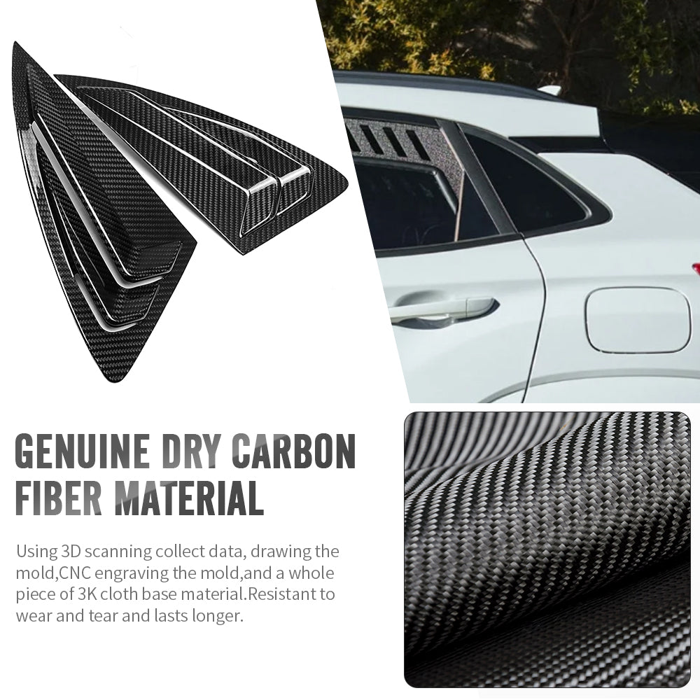 For Hyundai Kona N Kona N Line 2018-2023 Side Window Rear Quarter Cover  Real Carbon Fiber Exterior Accessories