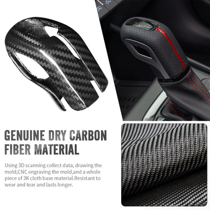 For Hyundai KONA N Veloster N 2021-2022 Console Gear Shift Box Knob Cover Frame Dry Carbon Fiber Interior Accessories