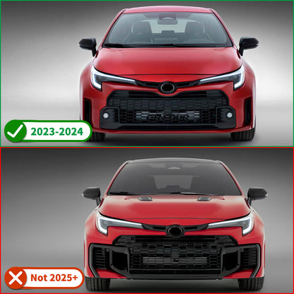 Real Dry Carbon Fiber Front Bumper Side Vent Cover Trim for Toyota GR Corolla GZEA14 Morizo Circuit Core 2023 2024, NOT For 2025 2026