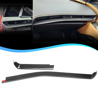 Dry Carbon Fiber Dashboard Air Vent Outlet Interior Kit for Corvette C8 Z06 ZR1 2026+ Center AC Vent Climate Control Button Cover