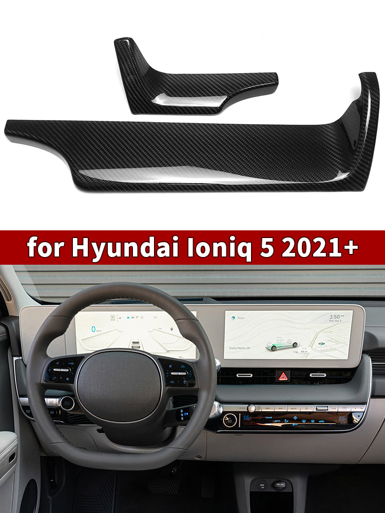 For Hyundai Ioniq 5 Ioniq 5N 2022+ Interior Central Console Dashboard Panel Cover Carbon Fiber Interior Accessories