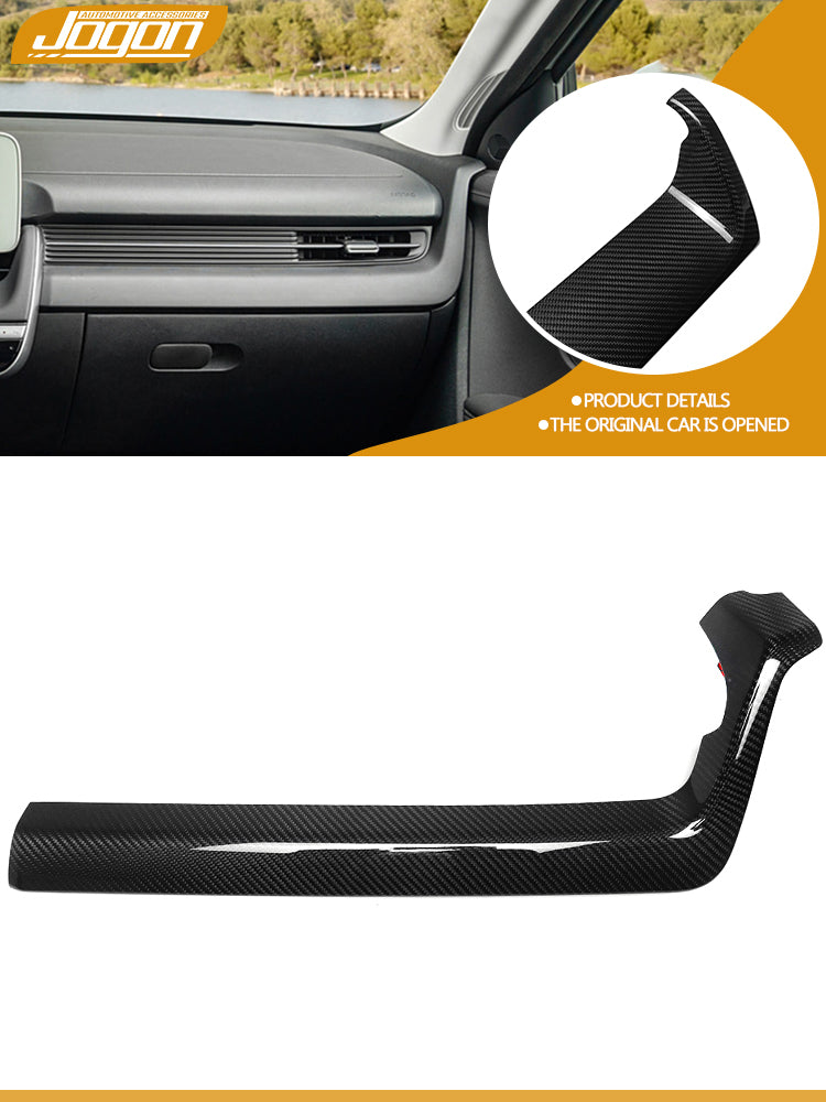 For Hyundai Ioniq 5 Ioniq 5N 2022+ Dash Passenger Side Panel Trim Cover Real Carbon Fiber