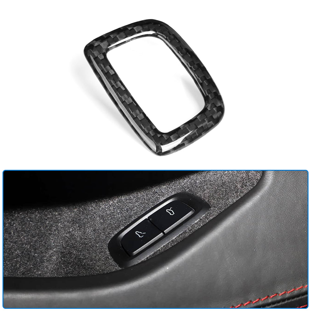 Dry Carbon Fiber Front & Rear Trunk Button Cover Trim for Chevrolet Corvette C8 Stingray Z06 ZR1 2026+