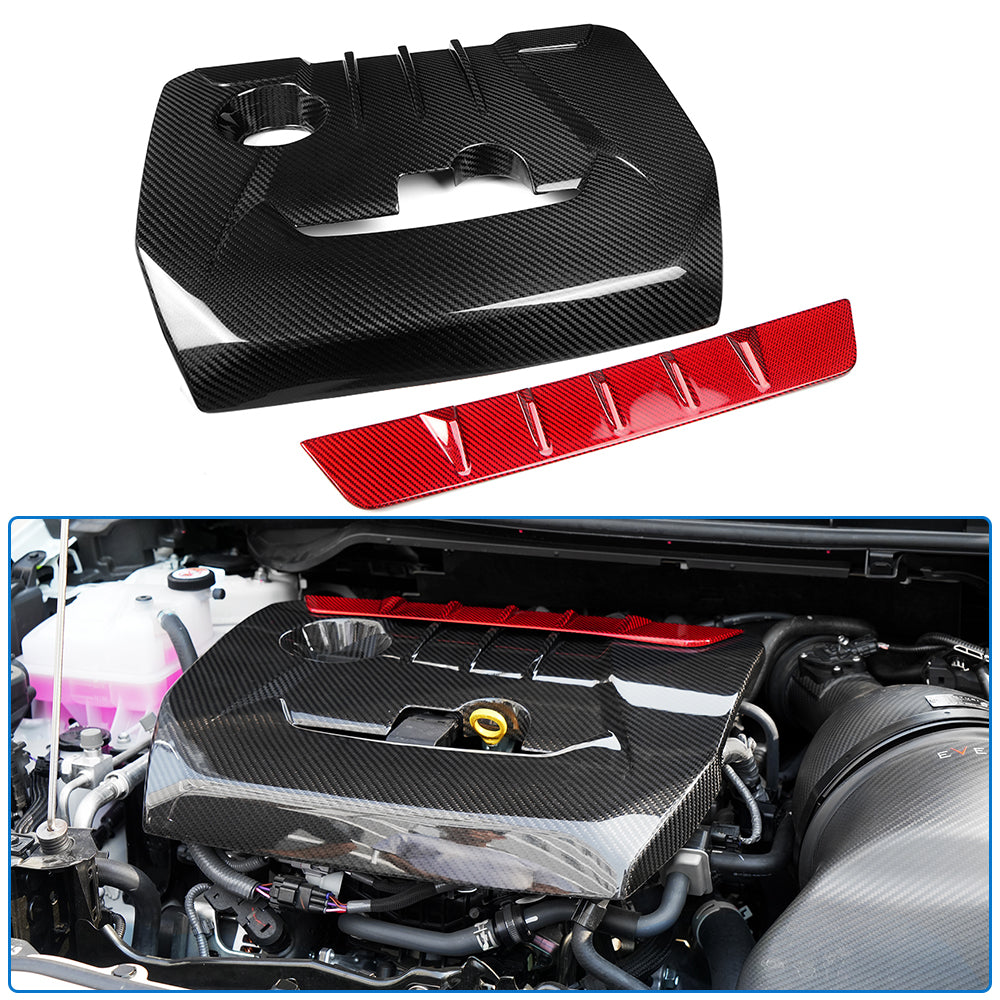 Dry Carbon Fiber Engine Cover Trim For Toyota GR Yaris Corolla 2025 2026, Replacement Front Hood