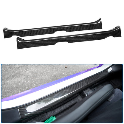 Dry Carbon Fiber Interior Door Sill Cover Trim for Toyota GR Yaris 2025 2026+ Door Edge Guards