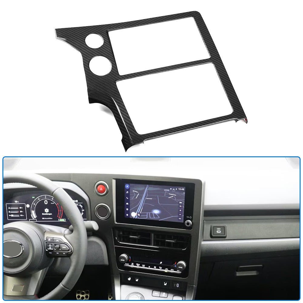 Dry Carbon Fiber Center Console GPS Navigation Screen Bezel Trim  for Toyota GR Yaris 2025 2026