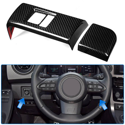 Dry Carbon Fiber Instrument Panel Lower Button Cover Trim for Toyota GR Yaris 2025 2026