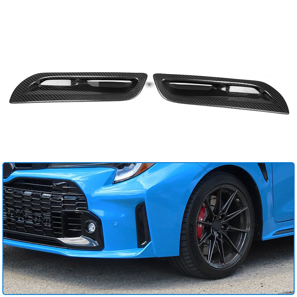 Real Dry Carbon Fiber Front Bumper Side Vent Cover Trim for Toyota GR Corolla GZEA14 Morizo Circuit Core 2023 2024, NOT For 2025 2026