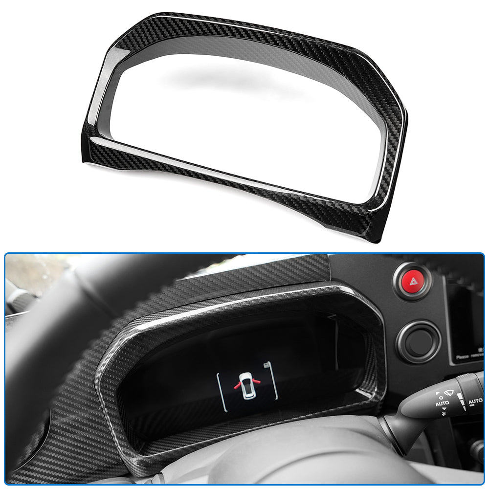 Dry Carbon Fiber Dash Instrument Surround Frame Cover For Toyota GR Yaris RS RZ Performance 2025 2026, Center Console Trim