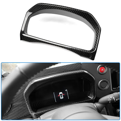 Dry Carbon Fiber Dash Instrument Surround Frame Cover For Toyota GR Yaris RS RZ Performance 2025 2026, Center Console Trim
