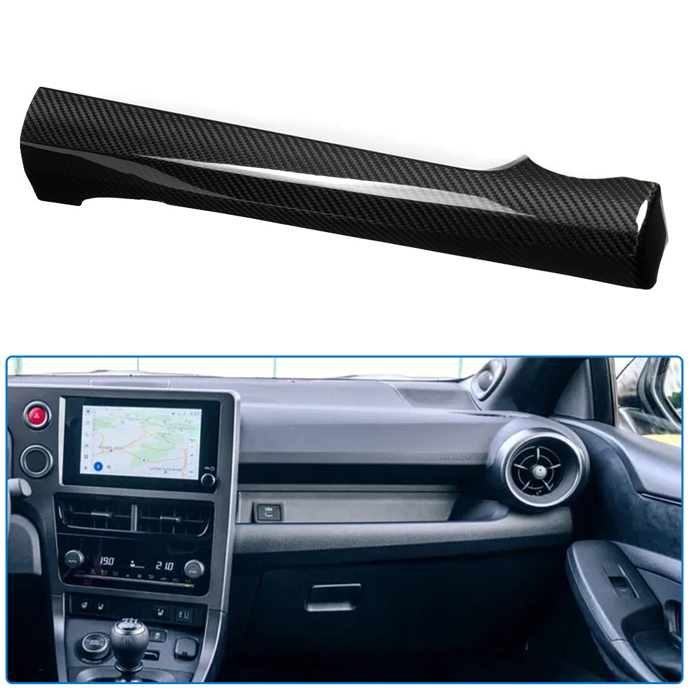 Dry Carbon Fiber Glove Box Lid Cover Trim for Toyota GR Yaris 2025 2026, Passenger-Side Decor