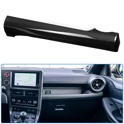 Dry Carbon Fiber Glove Box Lid Cover Trim for Toyota GR Yaris 2025 2026, Passenger-Side Decor