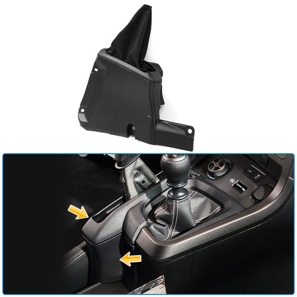 Dry Carbon Fiber Handbrake and Shift Boot Cover Kit Trim for Toyota GR Yaris Hatchback 2025 2026, Replacement