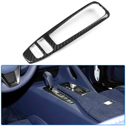 Real Dry Carbon Fiber Gear Shift Button Panel Trim for Lexus LC500 LC500h 2018-2026