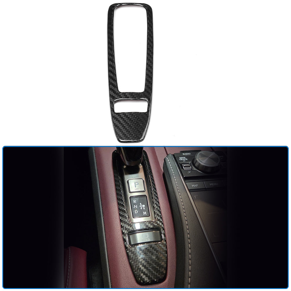Real Dry Carbon Fiber Gear Shift Button Panel Trim for Lexus LC500 LC500h 2018-2026