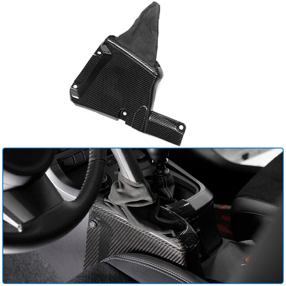 Dry Carbon Fiber Handbrake and Shift Boot Cover Kit Trim for Toyota GR Yaris Hatchback 2025 2026, Replacement