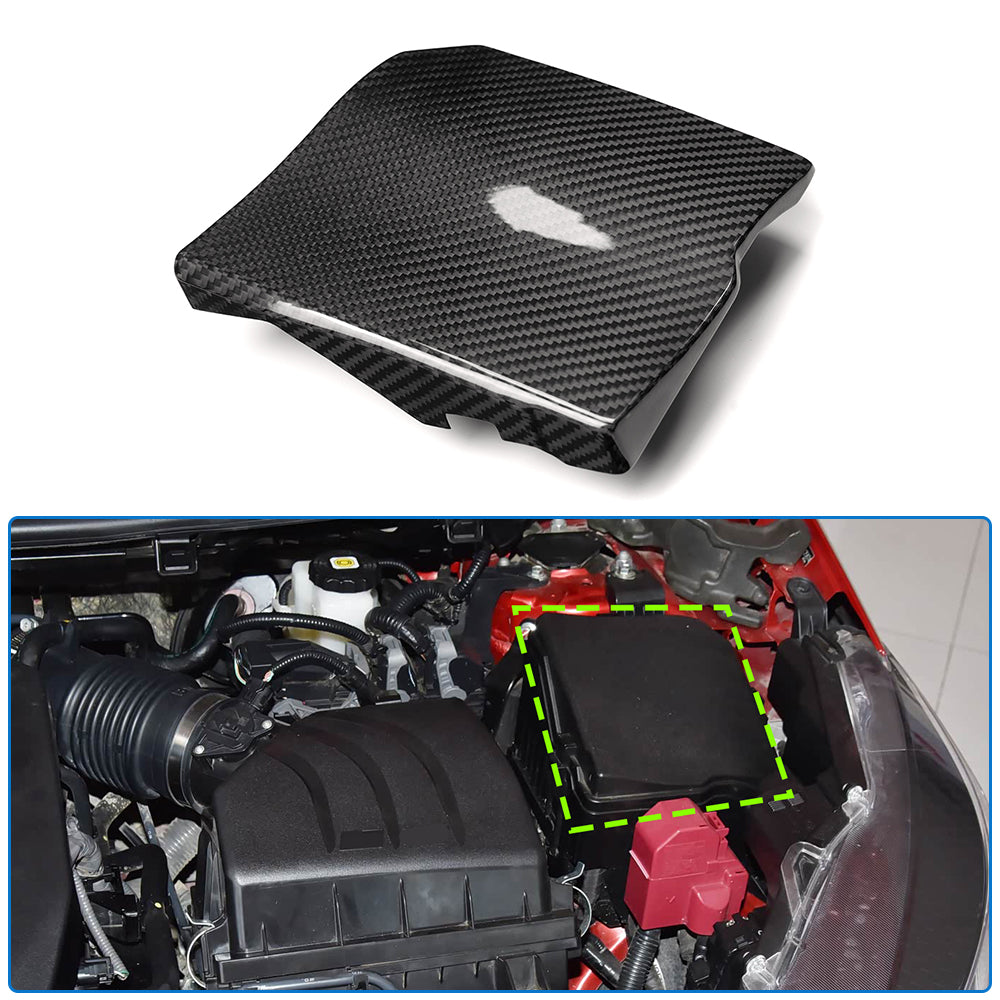Dry Carbon Fiber Engine Fuse Box Cover Trim For Toyota GR Yaris RS RZ Morizo 2025 2026 Hatchback