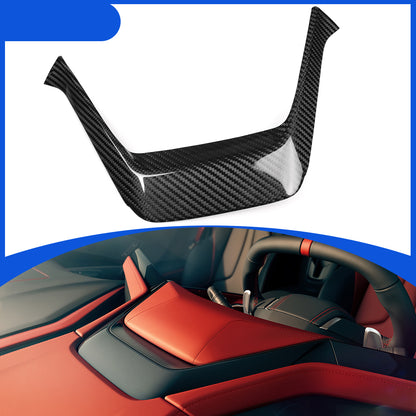 Dry Carbon Fiber Dashboard HUD Surround Panel Trim For Corvette C8 ZR1 Z06 Stingray Convertible Coupe 2026+ 2PCS Speedometer Back Bezel