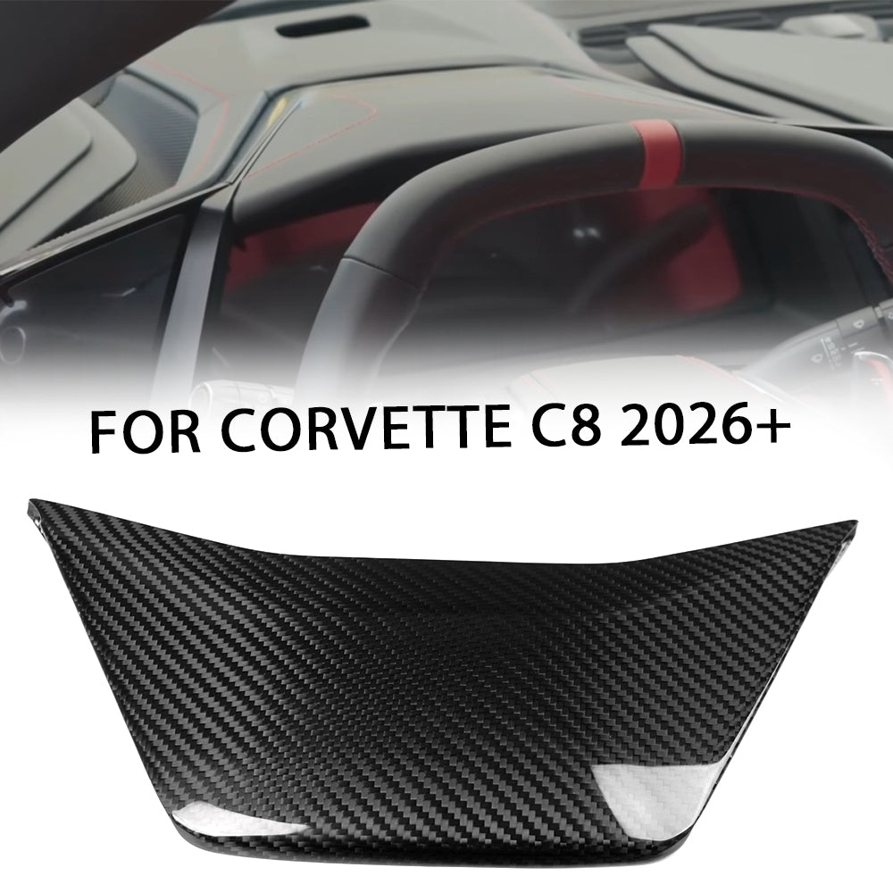 Pregreg Carbon Fiber Instrument Cluster Upper Panel Trim For Corvette C8 Coupe HTC 2026+
