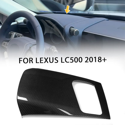 Real Dry Carbon Fiber Dashboard Head Up Display HUD Panel Trim for Lexus LC500 LC500h Coupe Convertible 2018-2026 Dash Instrument Upper Cover