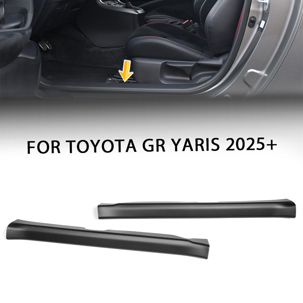 Dry Carbon Fiber Interior Door Sill Cover Trim for Toyota GR Yaris 2025 2026+ Door Edge Guards
