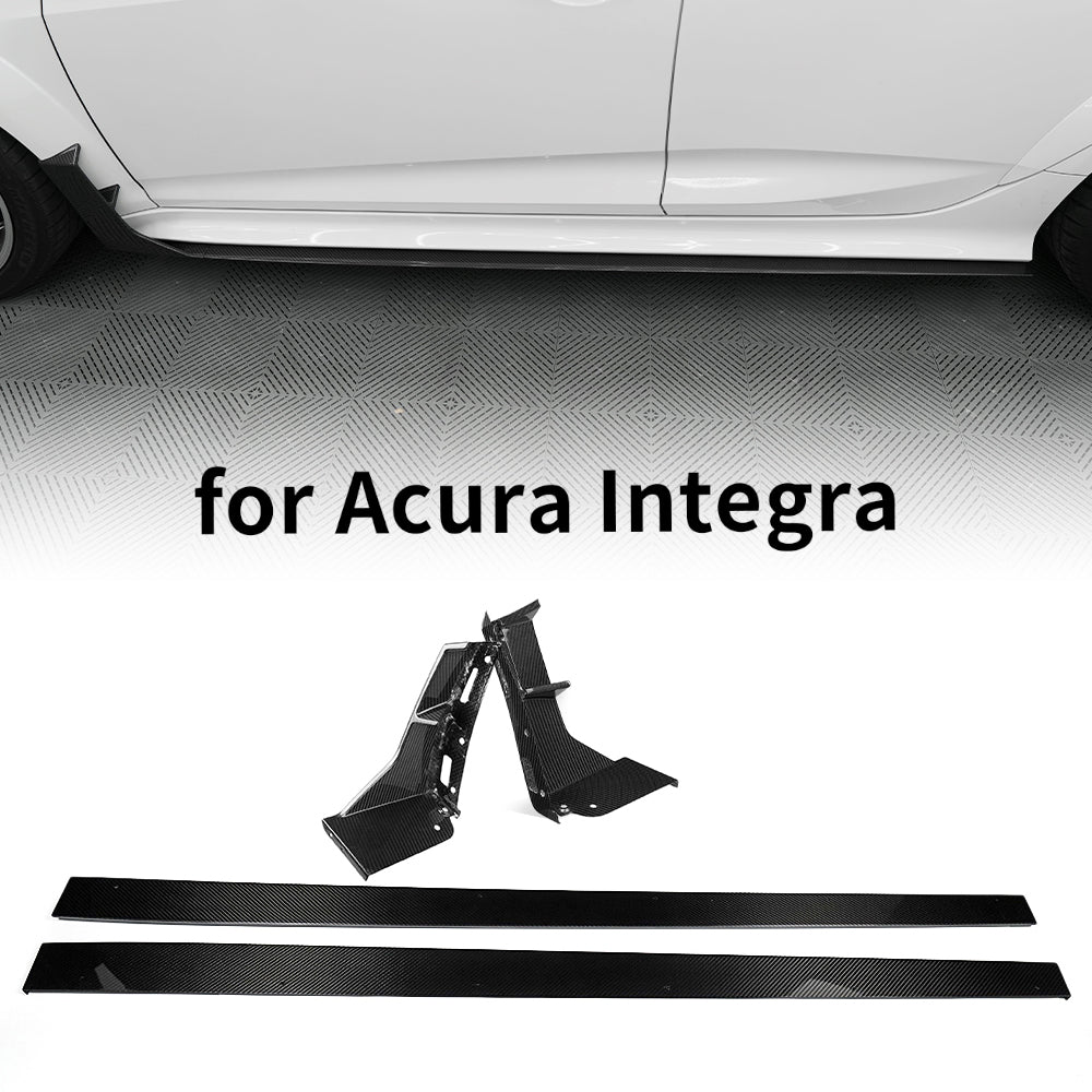 Real Carbon Fiber Side Skirts For Acura Integra Type S DE5 2023 2024 2025 2026, Car Rocker Panels, Exterior Trim