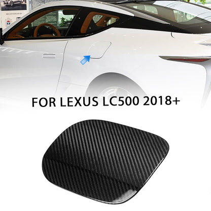 Dry Carbon Fiber Fuel Filler Door Panel Trim for Lexus LC500 LC500h 2018-2026 Gas Tank Filler Flap