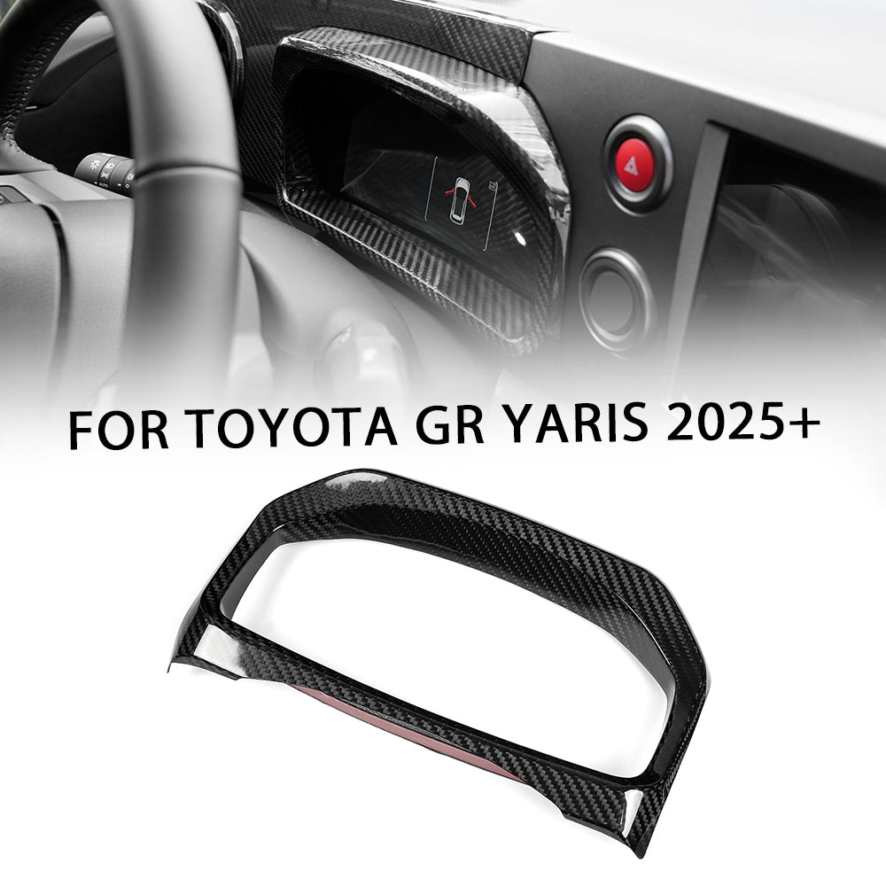 Dry Carbon Fiber Dash Instrument Surround Frame Cover For Toyota GR Yaris RS RZ Performance 2025 2026, Center Console Trim