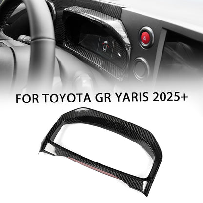 Dry Carbon Fiber Dash Instrument Surround Frame Cover For Toyota GR Yaris RS RZ Performance 2025 2026, Center Console Trim
