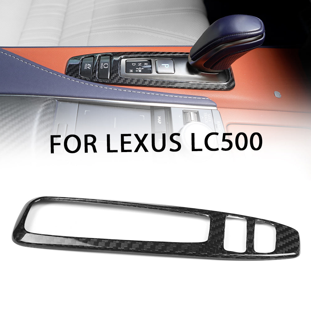 Real Dry Carbon Fiber Gear Shift Button Panel Trim for Lexus LC500 LC500h 2018-2026