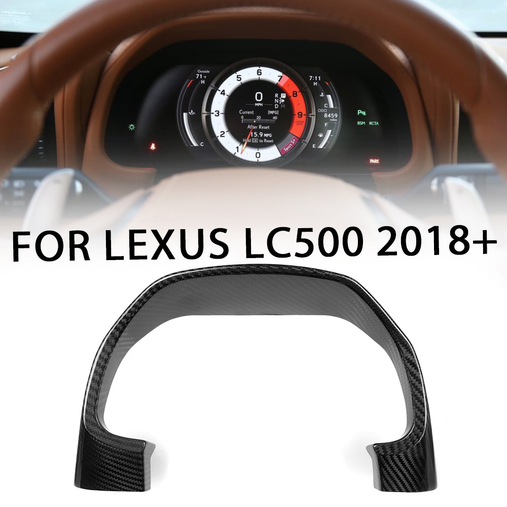 Dry Carbon Fiber Dashboard Instrument Cluster Bezel for Lexus LC500 LC500h 2018-2026
