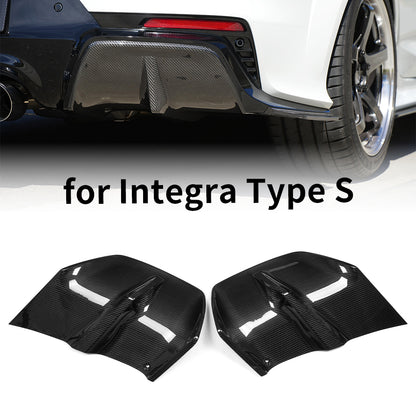 Pre-Preg Dry Carbon Fiber Rear Diffuser Fin Extension Kit for Acura Integra Type S DE5 2023 2024 2025 2026