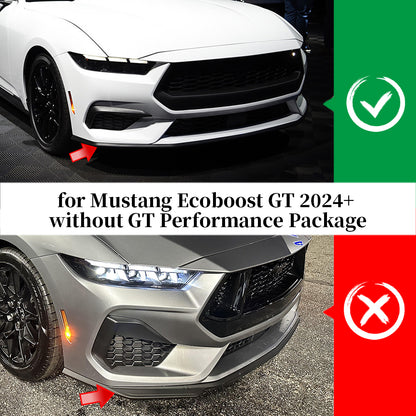 For Mustang S650 GT 2024+ Non Performance Front Bumper Splitter Lip Diffuser Real Carbon Fiber