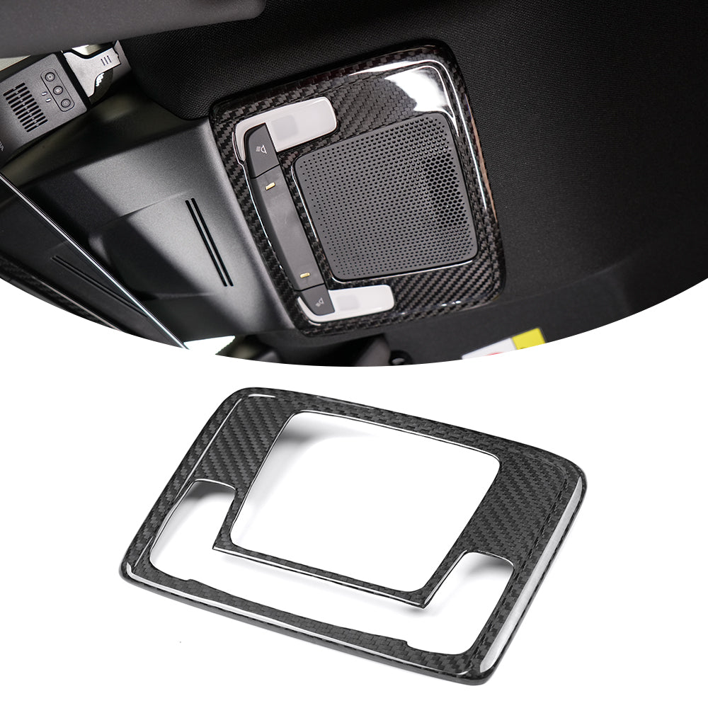Dry Carbon Fiber Reading Light Lamp Trim For Honda Civic Type R FL5 2023 2024 2025 2026, Front Rear Roof Reading Light Cover