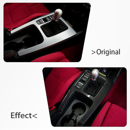 Dry Carbon Fiber Gear Shift Panel Cover Trim For Honda Civic Type R FL5 2023 2024 2025 2026, Center Console Shift Overlay