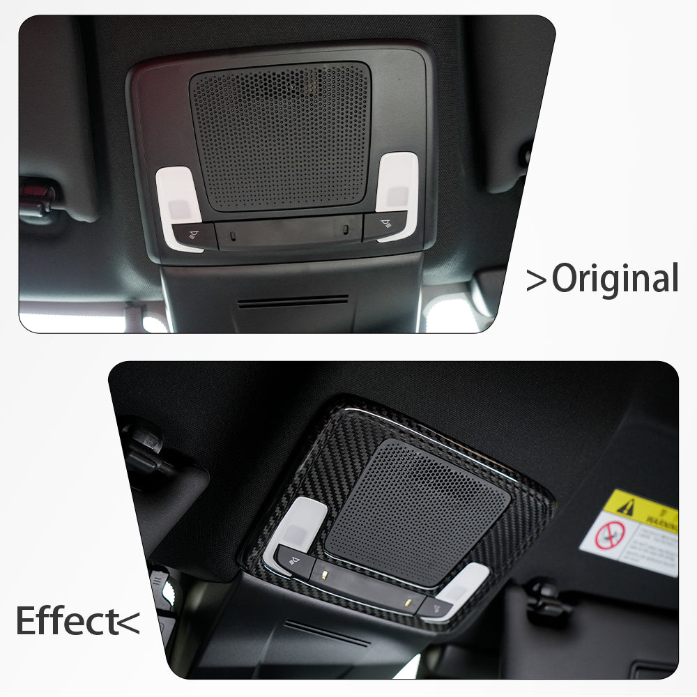 Dry Carbon Fiber Reading Light Lamp Trim For Honda Civic Type R FL5 2023 2024 2025 2026, Front Rear Roof Reading Light Cover
