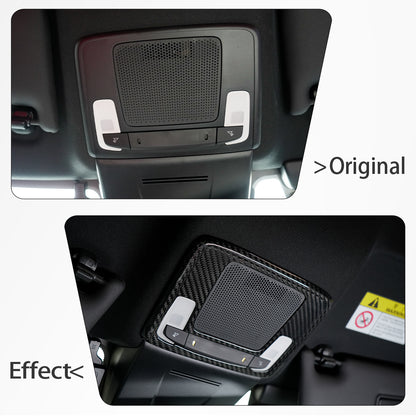 Dry Carbon Fiber Reading Light Lamp Trim For Honda Civic Type R FL5 2023 2024 2025 2026, Front Rear Roof Reading Light Cover
