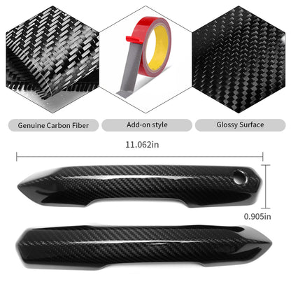 For Mustang S650 GT Dark horse Ecoboost Outer Handle Cover Real Carbon Fiber